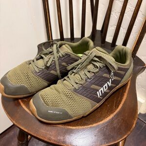 Inov-8 Bare XF 210 V2 Barefoot Cross Training Shoes Mens 9.5 Olive Green Sneaker